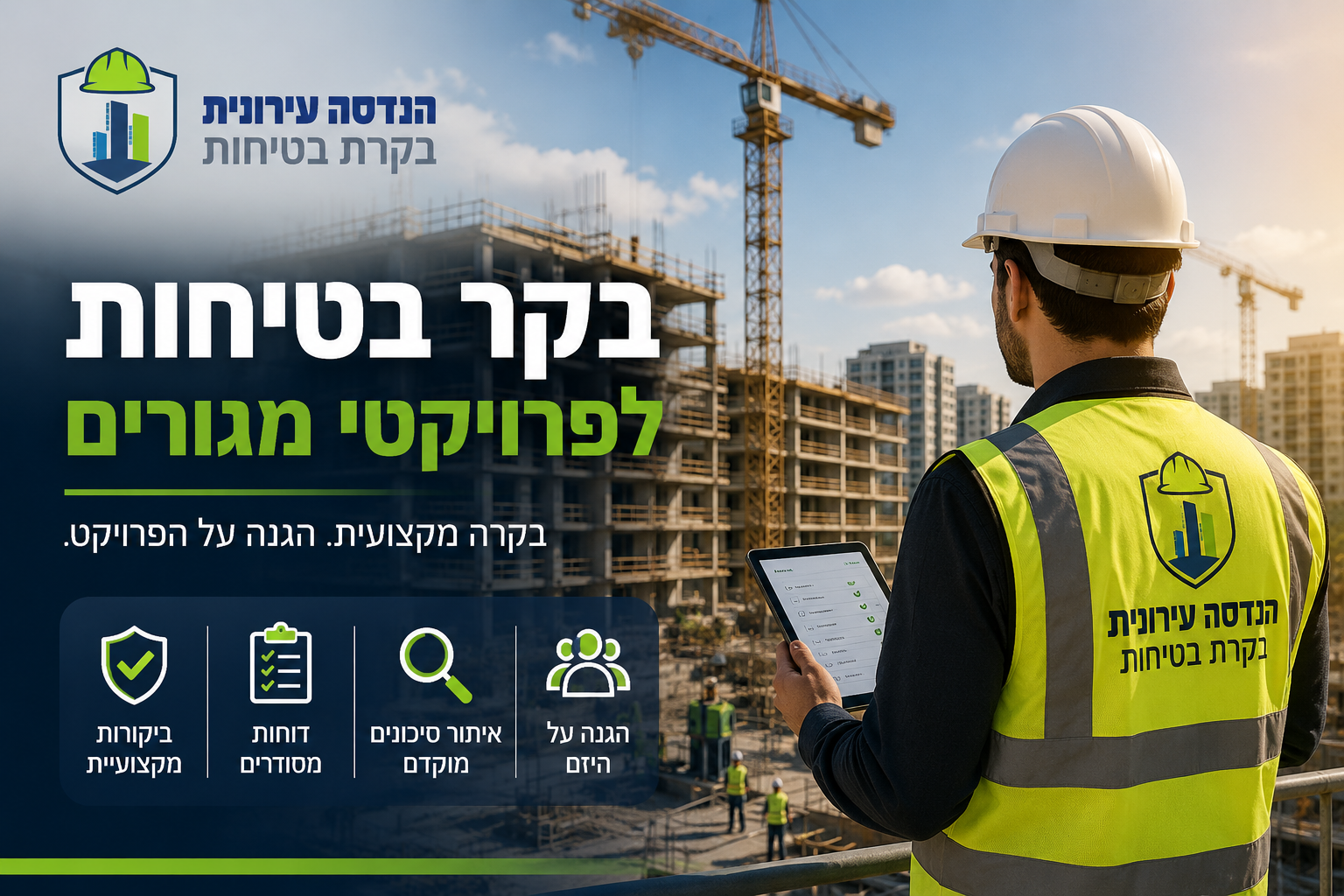 בקר בטיחות מקצועי לפרויקטי מגורים — הנדסה עירונית