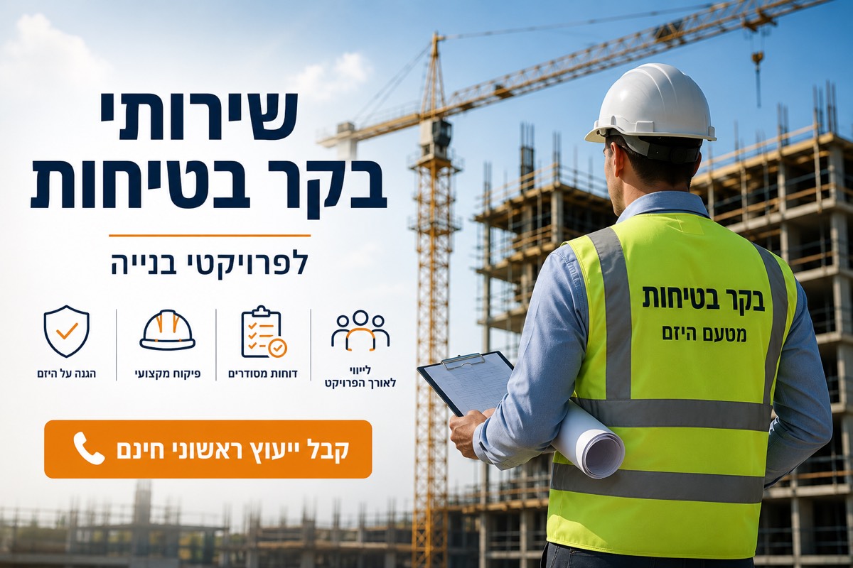 בקר בטיחות מקצועי באתר בנייה
