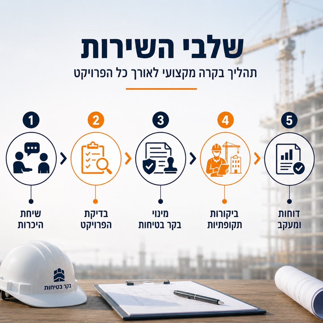 שלבי שירות בקר הבטיחות - מינוי עד גמר הפרויקט